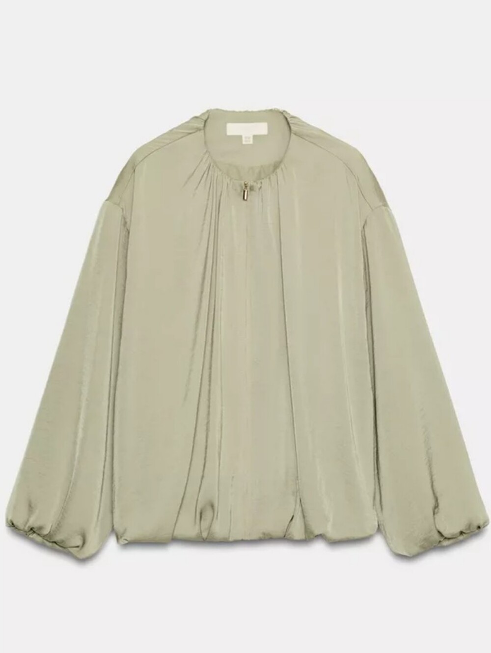 Zara Satin Fluid Puffed Balloon Bomber Jacket - Picture 10 of 13